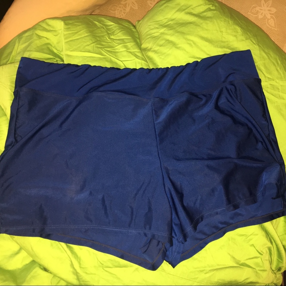 Navy blue swim shorts